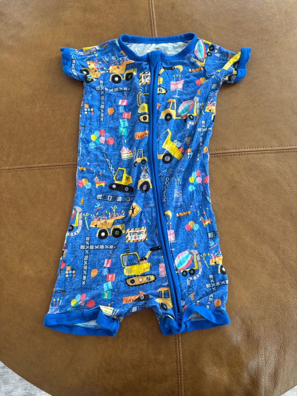 Little Sleepies Birthday Builders shorty zippy